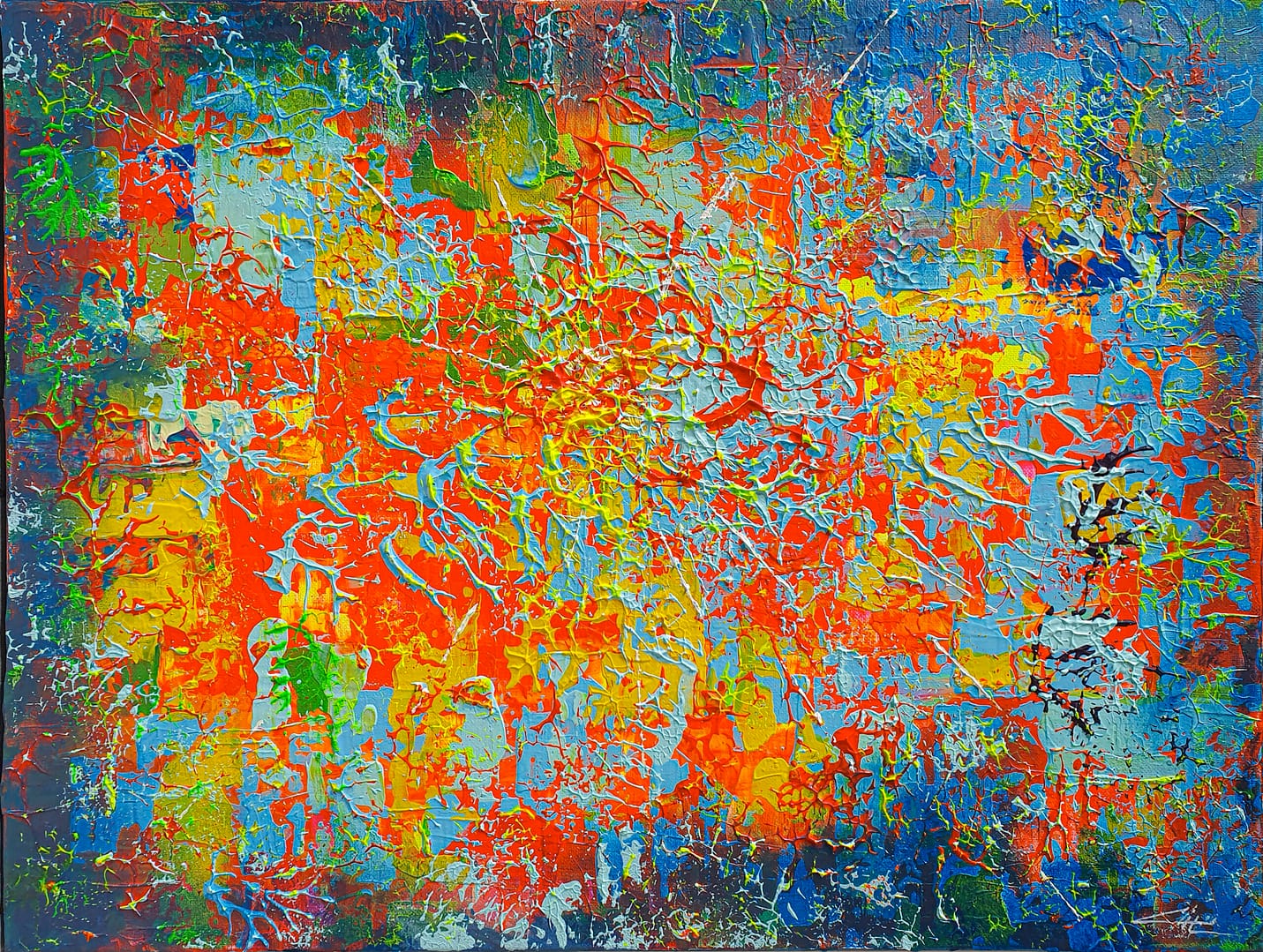 CHROMATOSPHÈRE - 61X46 - Peinture abstraite Gil MAS