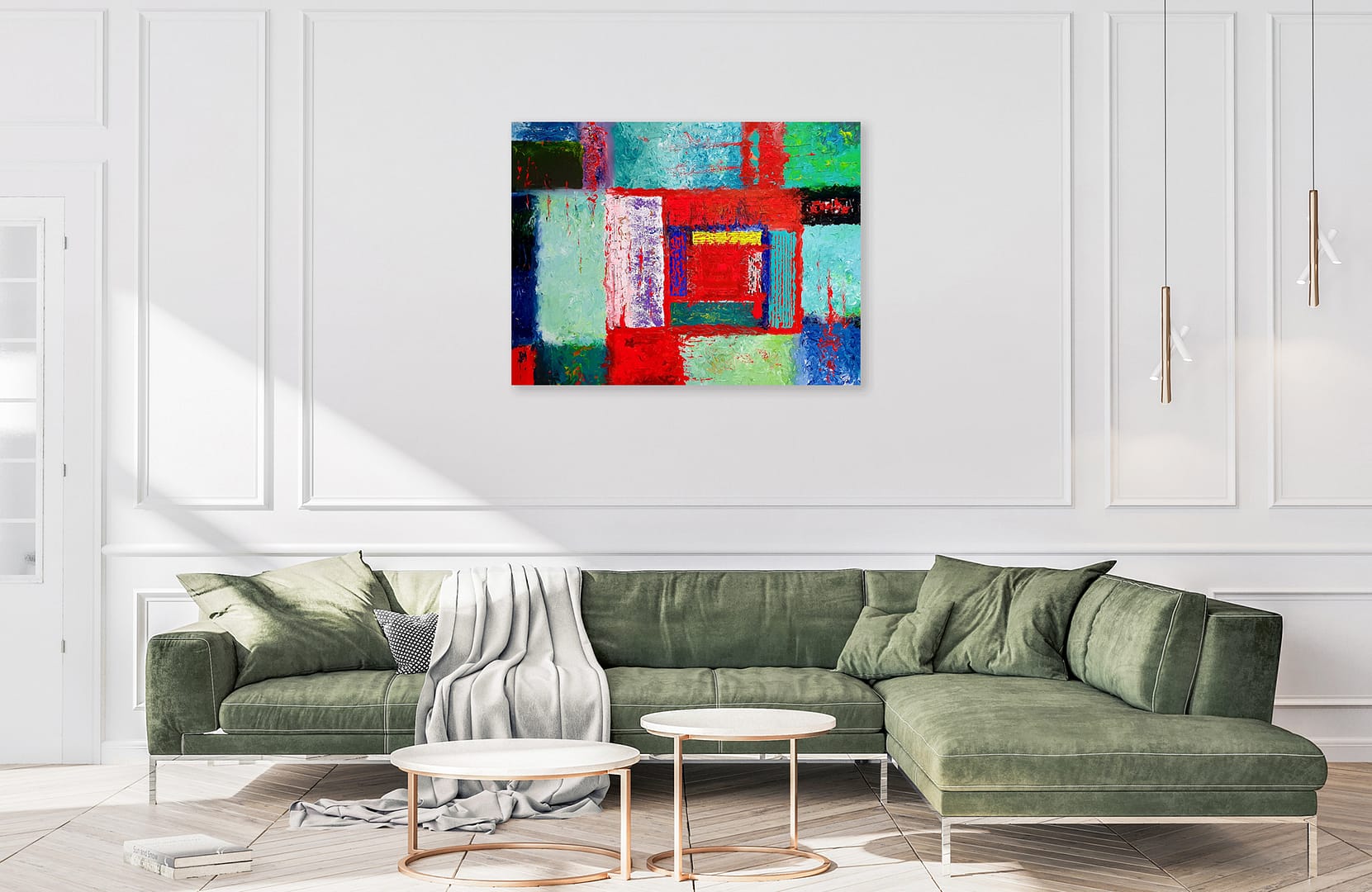 MONDE-RIANT-116X89MeS Monde riant toile abstraite de Gil MAs de 116x90