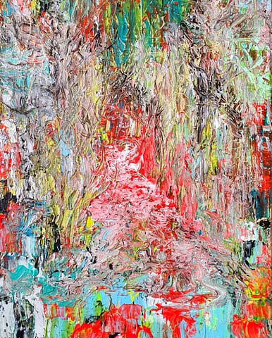 ALICE'S PATH - 33X41 - Peinture abstraite de Gil MAS, peintre contemporain granvillais