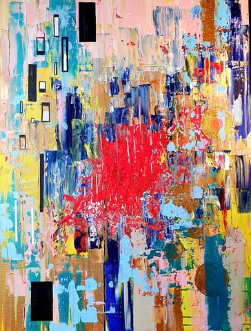 KLIMT IS WOOD - Peinture abstraite de Gil MAS, peintre granvillais contemporain