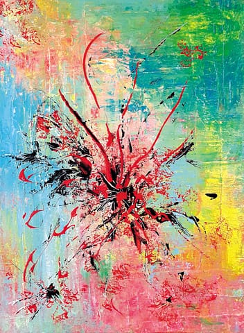 OPHELIA - 60X80 - Peinture abstraite de Gil MAS, peintre contemporain granvillais