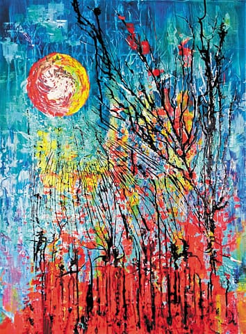 INCONSCIENCE COLLECTIVE - 60x80 - Peinture abstraite de Gil MAS, peintre granvillais contemporain