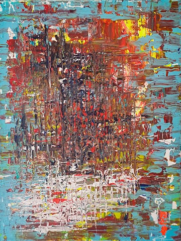 PÉNÉLOPE - 60X80 - Peinture abstraite de Gil MAS, peintre granvillais contemporain