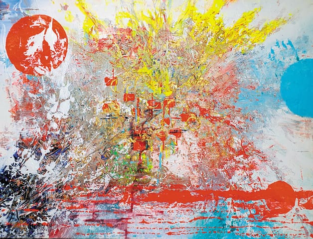 RHEINGOLD - 60x80 - Peinture abstraite de Gil MAS, peintre contemporain granvillais