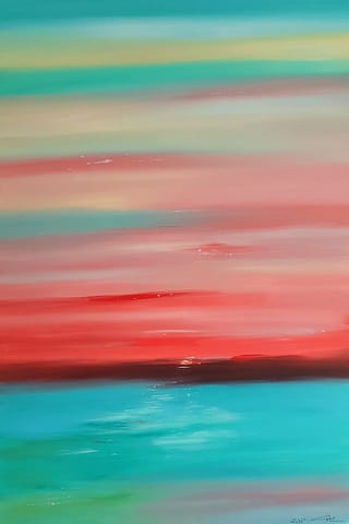 SAINT-MARTIN DE BREHAL - 116X81 - Peinture abstraite de Gil MAS, peintre contemporain granvillais