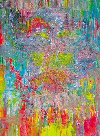 Van d'autant ! - 60 x80 cm - Peinture abstraite de Gil MAS, peintre contemporain granvillais