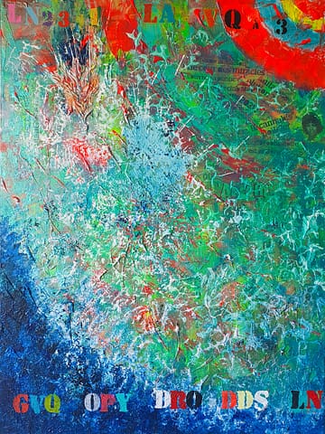 L N 2 3 - 60X80 - Peinture abstraite contemporaine de Gil MAS, peintre granvillais
