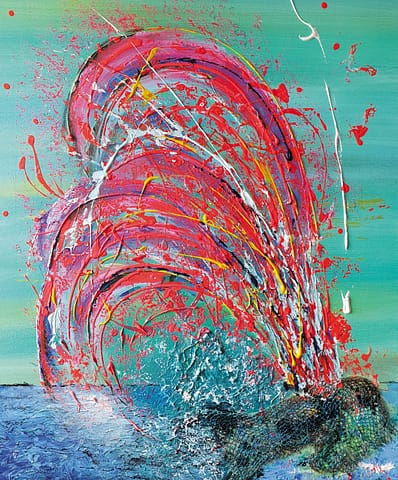 MOBY DICK - 60X73 - Peinture abstraite de Gil MAS, peintre contemporain granvillais