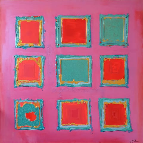 HANS ESTHER 100X100 - Tableau contemporain Gil MAS