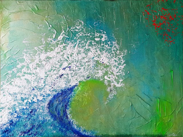 NAZARÉ-80X60 - Peinture abstraite de Gil MAS peintre granvillais