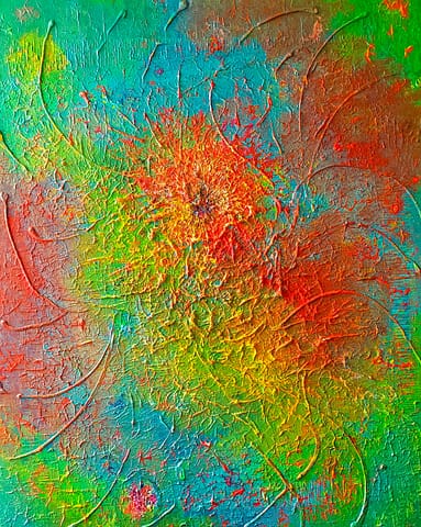 VIBRATIONS - 80X100 - Peinture abstraite de Gil MAS, peintre contemporain granvillais