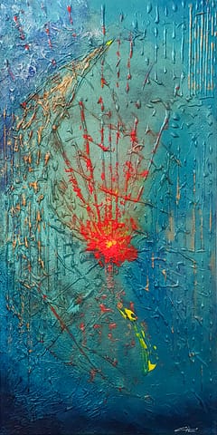 ART CANES - 40x80 - Peinture abstraite de Gil MAS