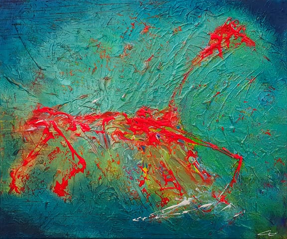 HIPPARION - 60X50 - Tableau contemporain Gil MAS