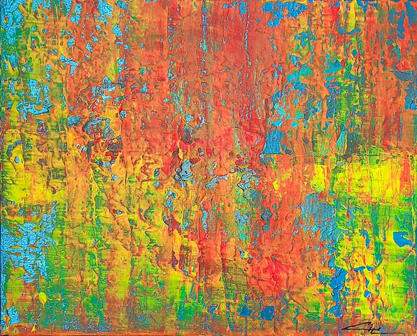 GILLES MAS PEINTURE ABSTRAITE LE JARDIN DES HESPERIDES