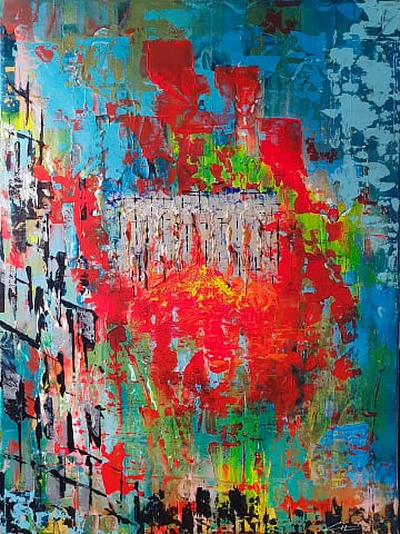BURNING MAN - 60X80