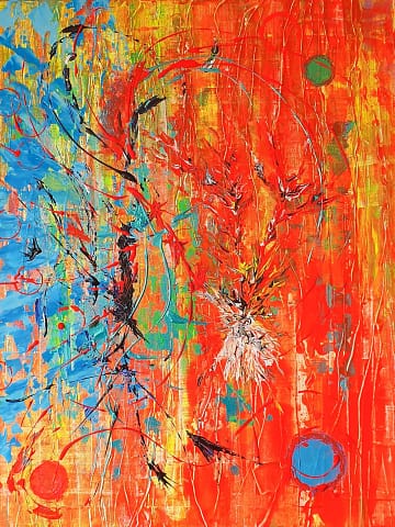 LA DANSE DU FEU - 60x80