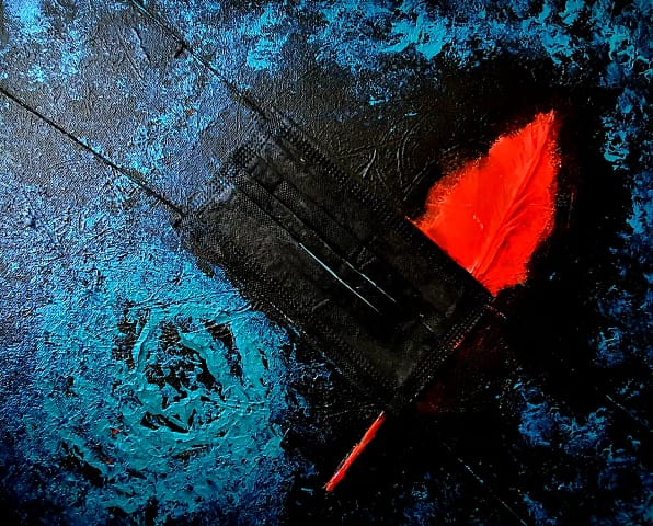 LE MASQUE ET LA PLUME - 41X33
