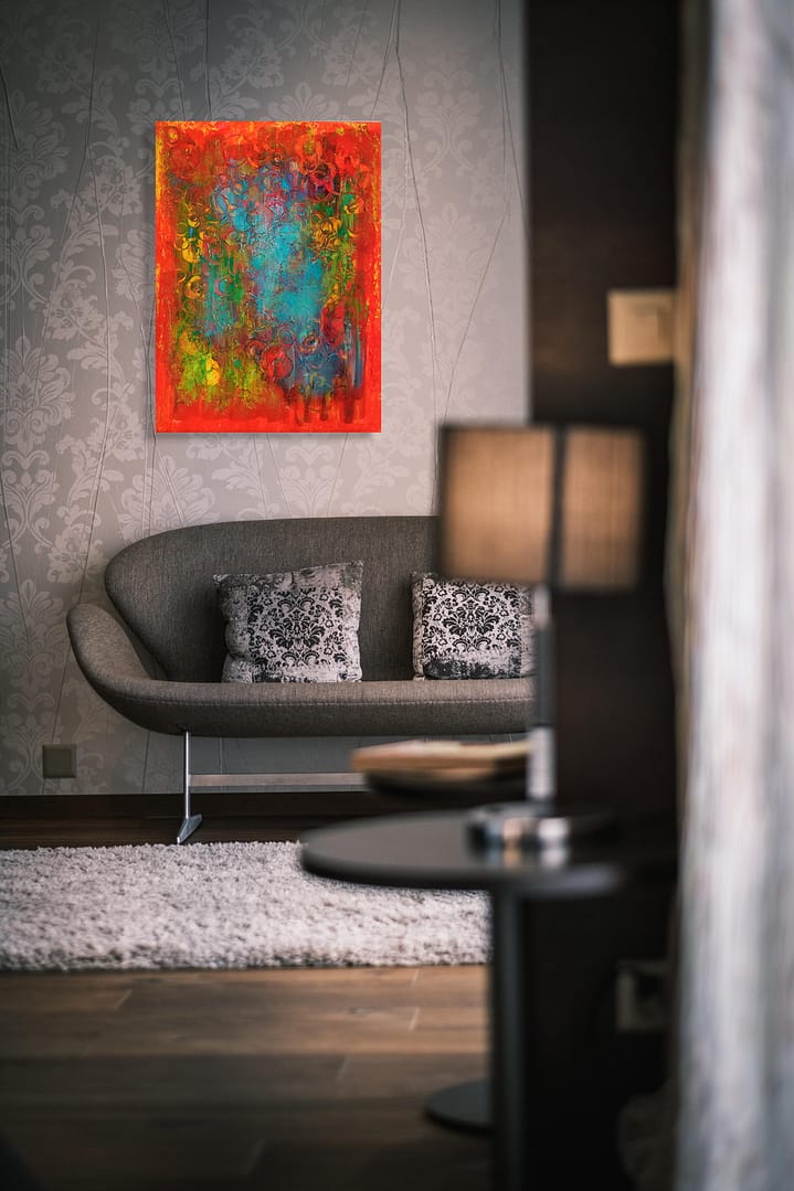 ENGRENAGE-60X80-MeS ENGRENAGE - Peinture abstraite de Gil MAS - 60x80 cm