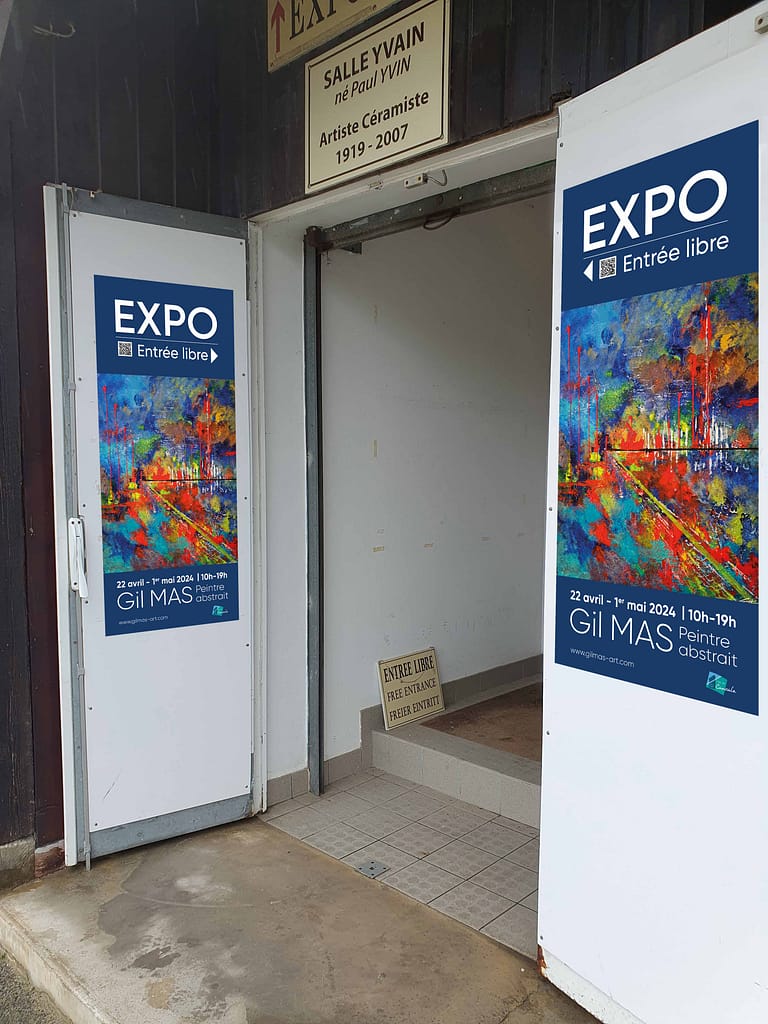 Entrée expo Cancale Peintre abstrait Gil MAS