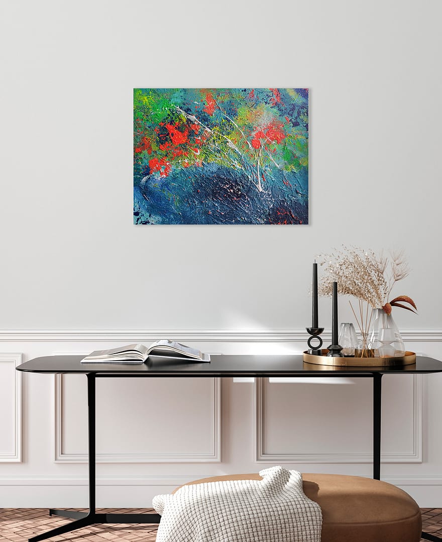 NARCOSE60X50 NARCOSE - mal des profondeur - Toile abstraite de 60x50 cm de Gil MAS